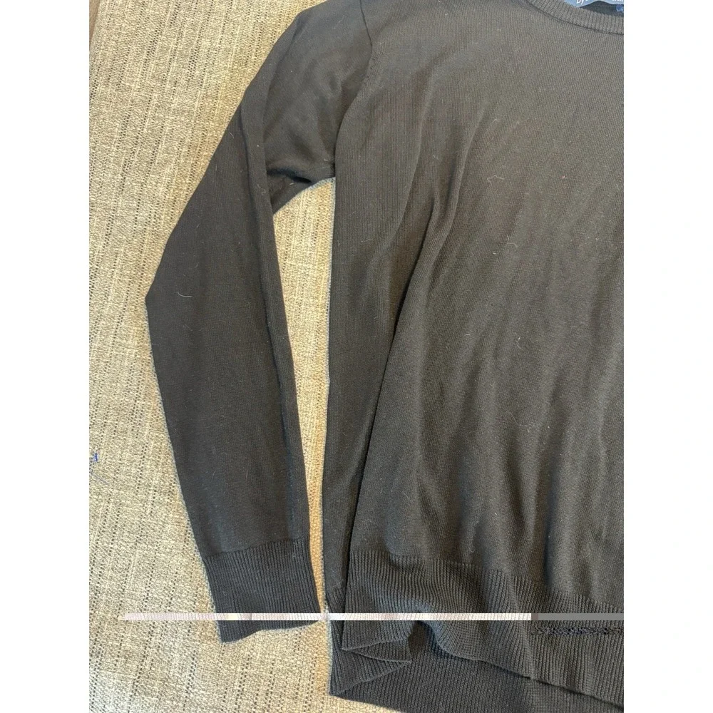 Polo Ralph Lauren Mens Black Cotton Crewneck‎ Sweater Red Pony Logo Large XXL